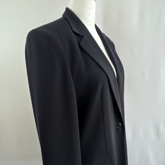 Lauren Ralph Lauren Tailored Longline Navy Blazer Women Size 10 - Picture 3 of 10